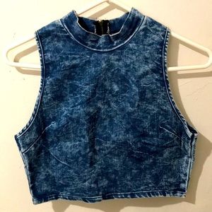 Denim crop top